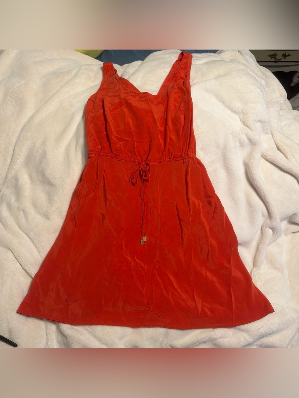 Red Sleeveless Tie-Waist Sundress